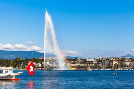 Jet d'Eau Fountain in Geneva